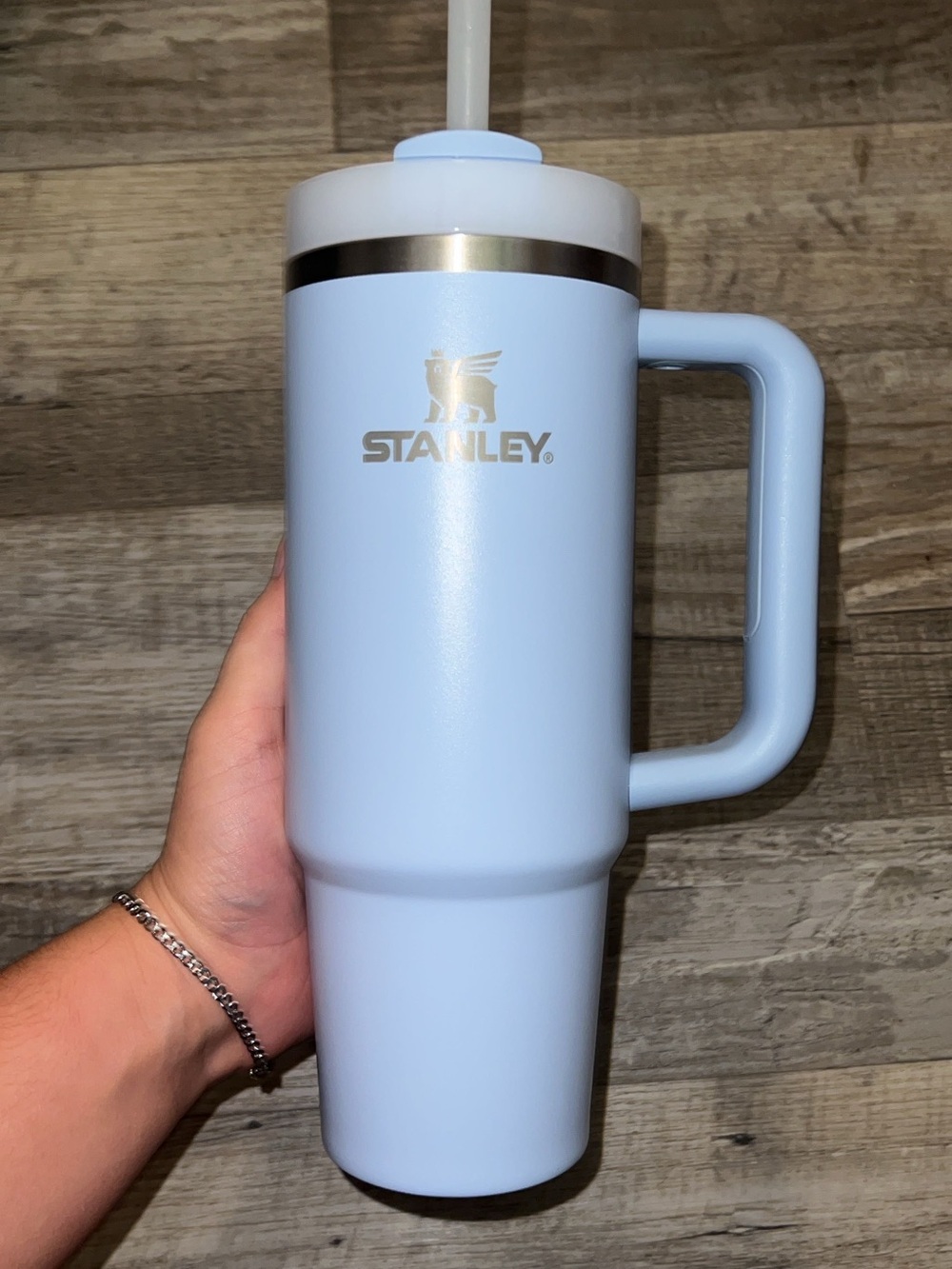 Stanley 30oz Baby Blue Tumblr with handle